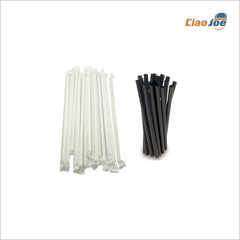 Cannucce Nere 21 cm Imbustate Singolarmente – 500 pz - Ciao Joe