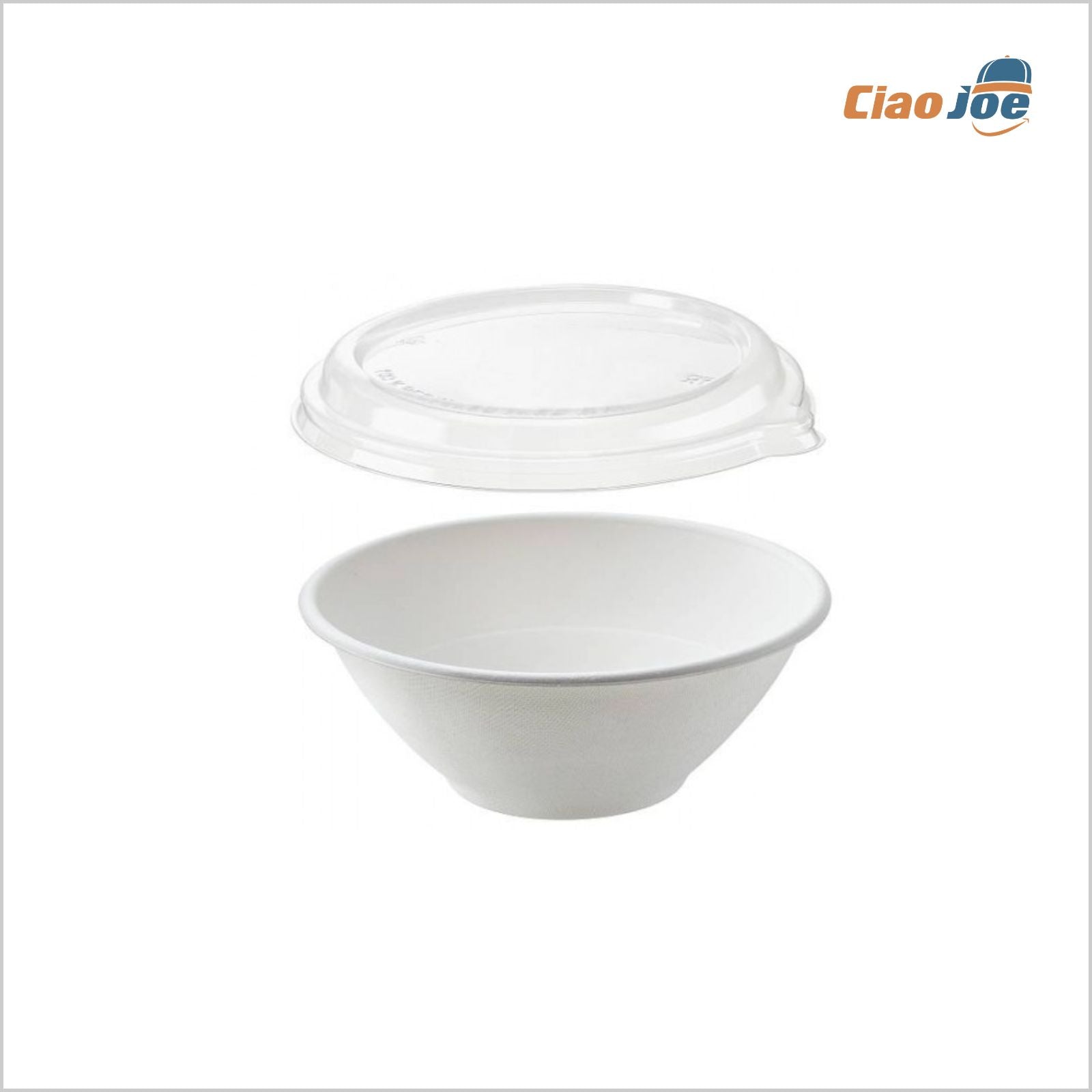 Ciotola Ovale in Polpa con Coperchio – 900 ml, 26x19x5 cm, 50 pezzi - Ciao Joe