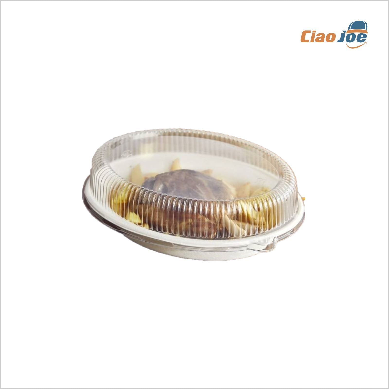 Ciotola Rotonda in Polpa con Coperchio – 900 ml, 19,5x7,5 cm, 50 pezzi - Ciao Joe