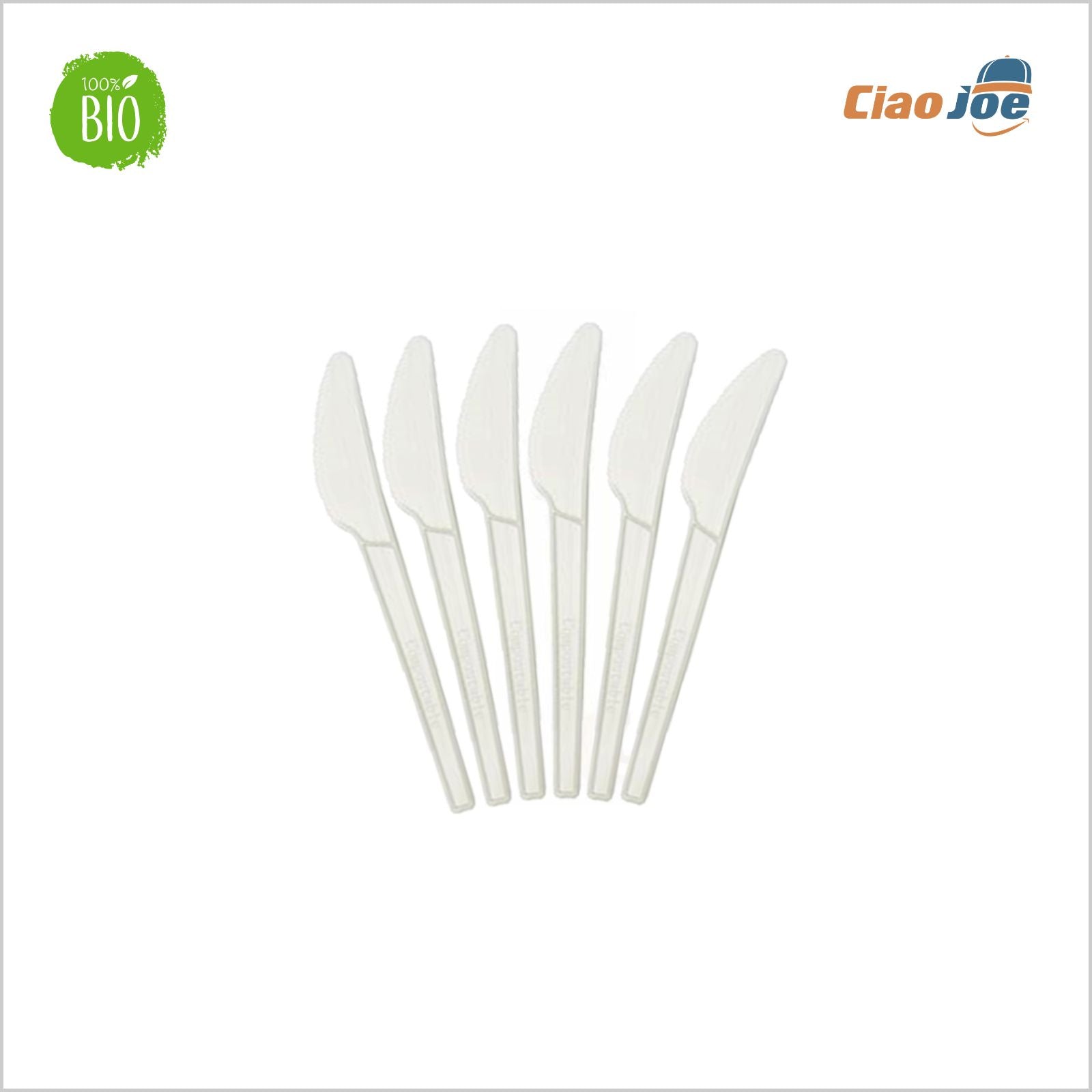 Coltelli Monouso Compostabili Rigidi – 50 pz - Ciao Joe