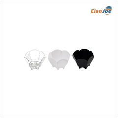 Coppetta Tulipano 70 cc – 70x63 mm, Bianca/Nera/Trasparente per Finger Food e Dessert Eleganti 25 pz - Ciao Joe