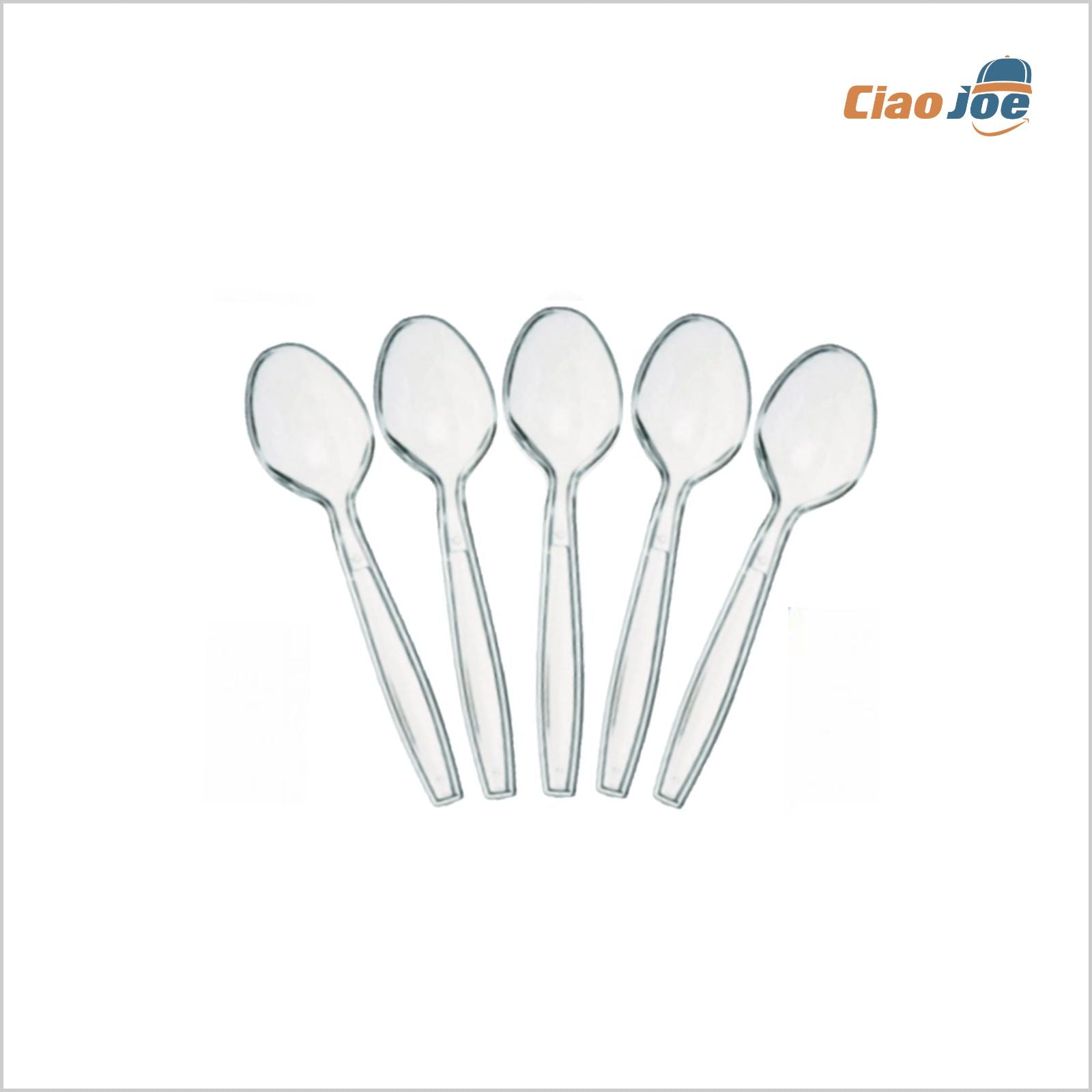 Cucchiai Plastica Monouso Trasparenti Rigidi – 100 pz - Ciao Joe