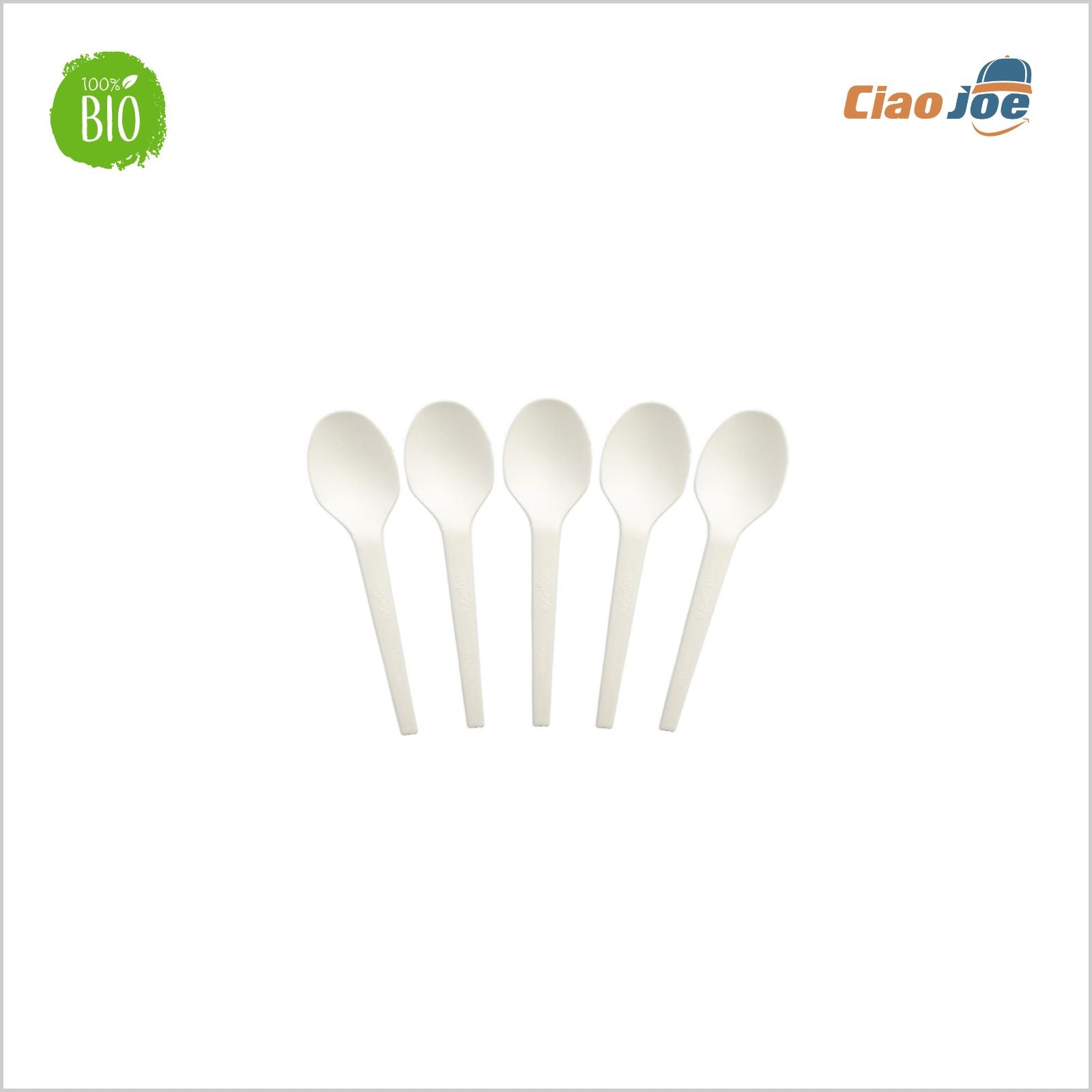 Cucchiaini Monouso Compostabili Rigidi – 50 pz - Ciao Joe