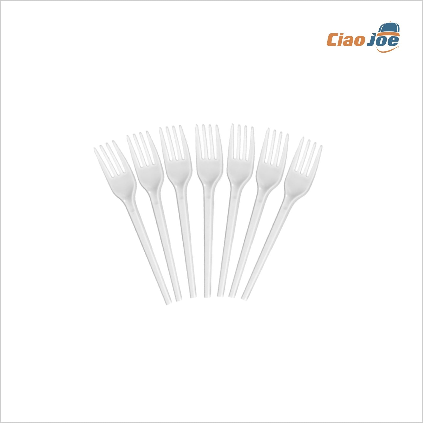 Forchette Plastica Monouso Bianche Rigide – 100 pz - Ciao Joe