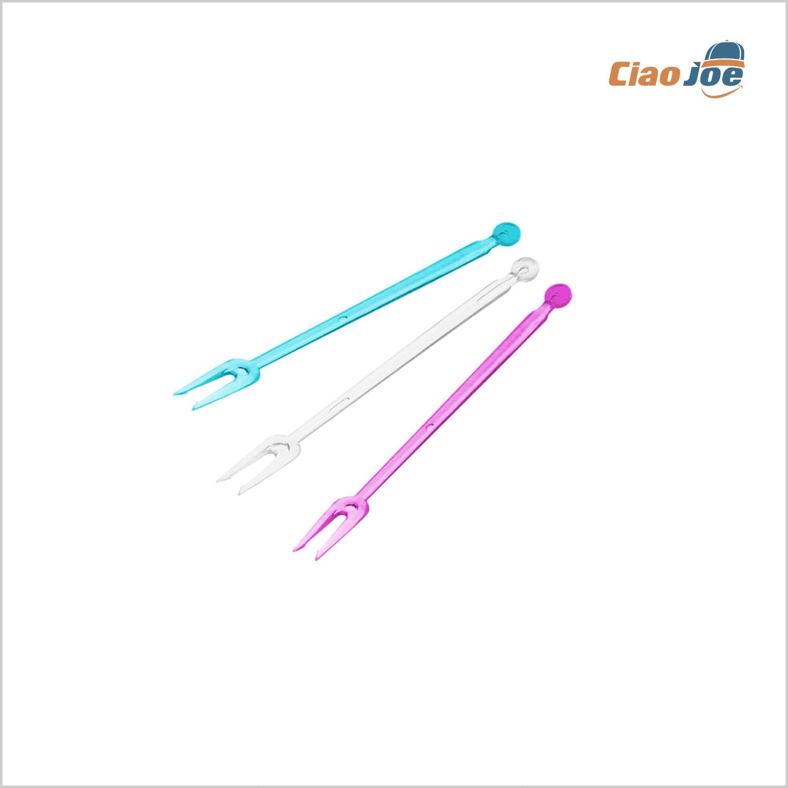 Forchettine in Plastica Due Punte – 1000 pezzi, Resistenti per Finger Food - Ciao Joe