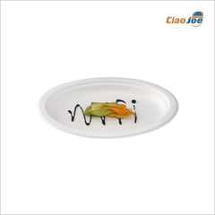 Piatti Ovali in Polpa – Misure 26x19 e 32x25 cm, Confezione da 50 pezzi - Ciao Joe