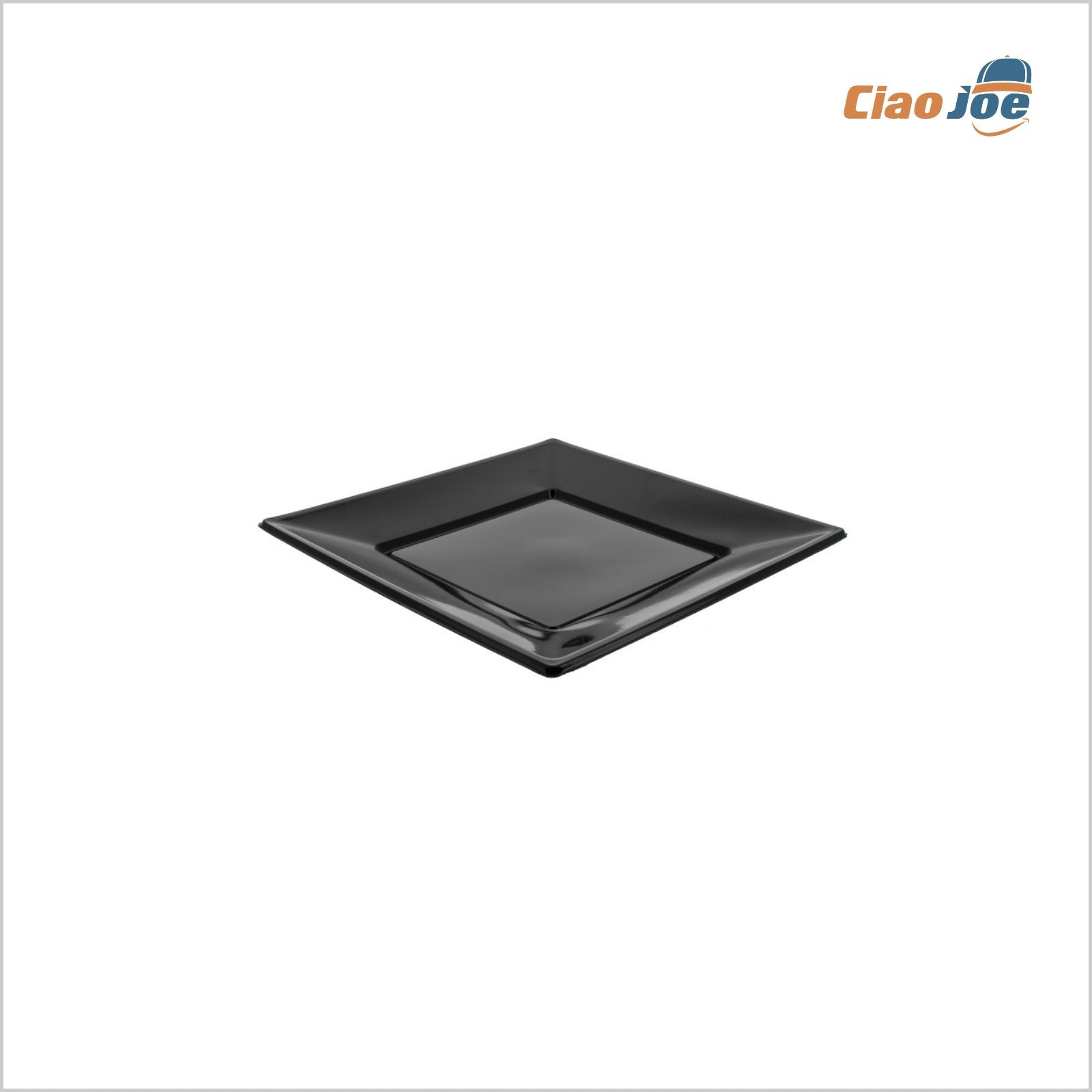 Piatto Quadrato Nero – 25x25 cm, 18x18 cm ,25 pezzi, Eleganti per Buffet e Catering - Ciao Joe