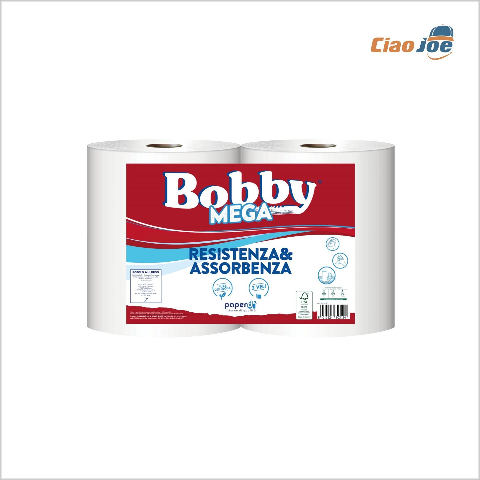 Rotoloni Carta Asciugatutto 8 Kg - 8 Rotoli Extra Resistente, 6400 Strappi - Foto 6