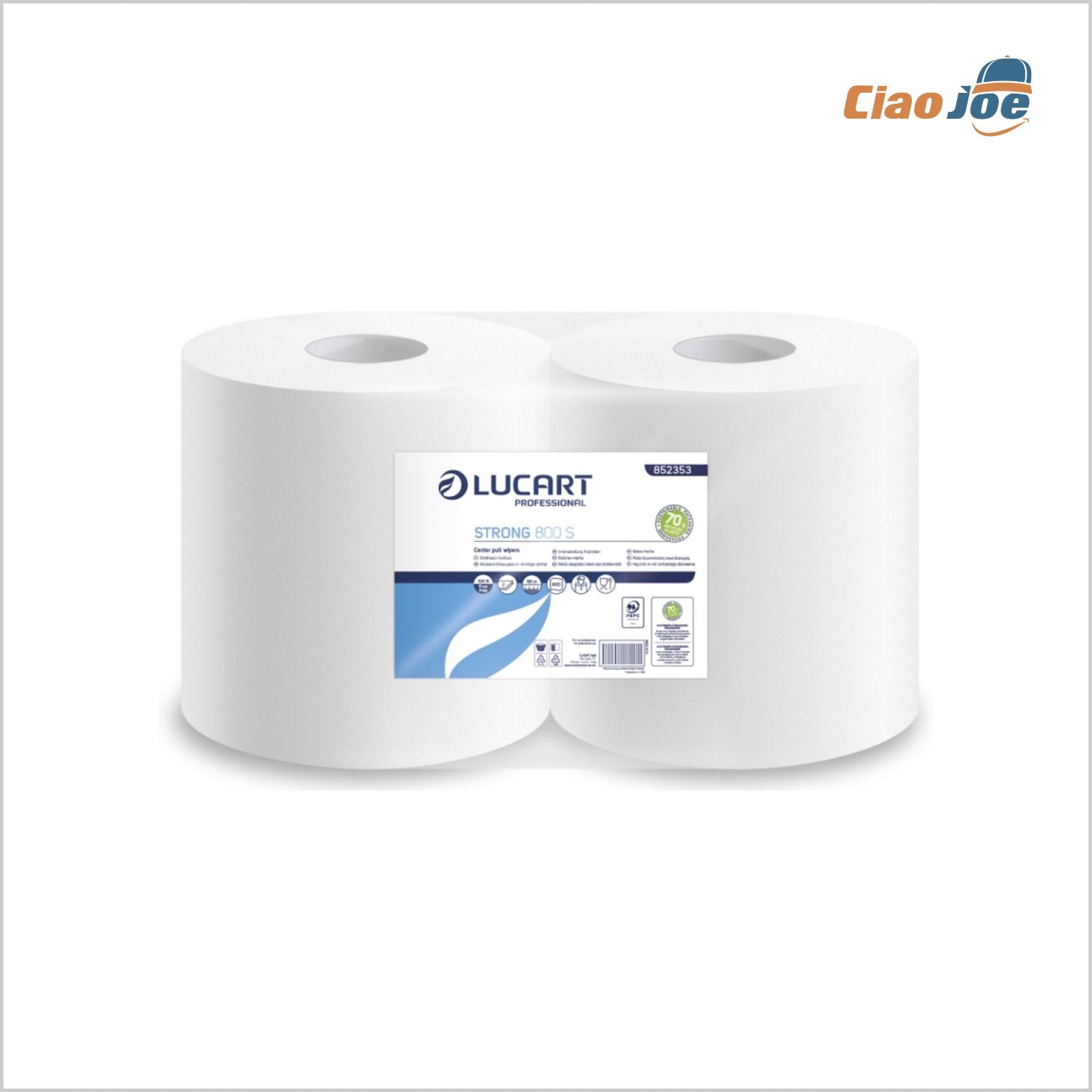 Rotoloni Carta Lucart 800 S – 2 pz Asciugatutto Pura Cellulosa - Ciao Joe