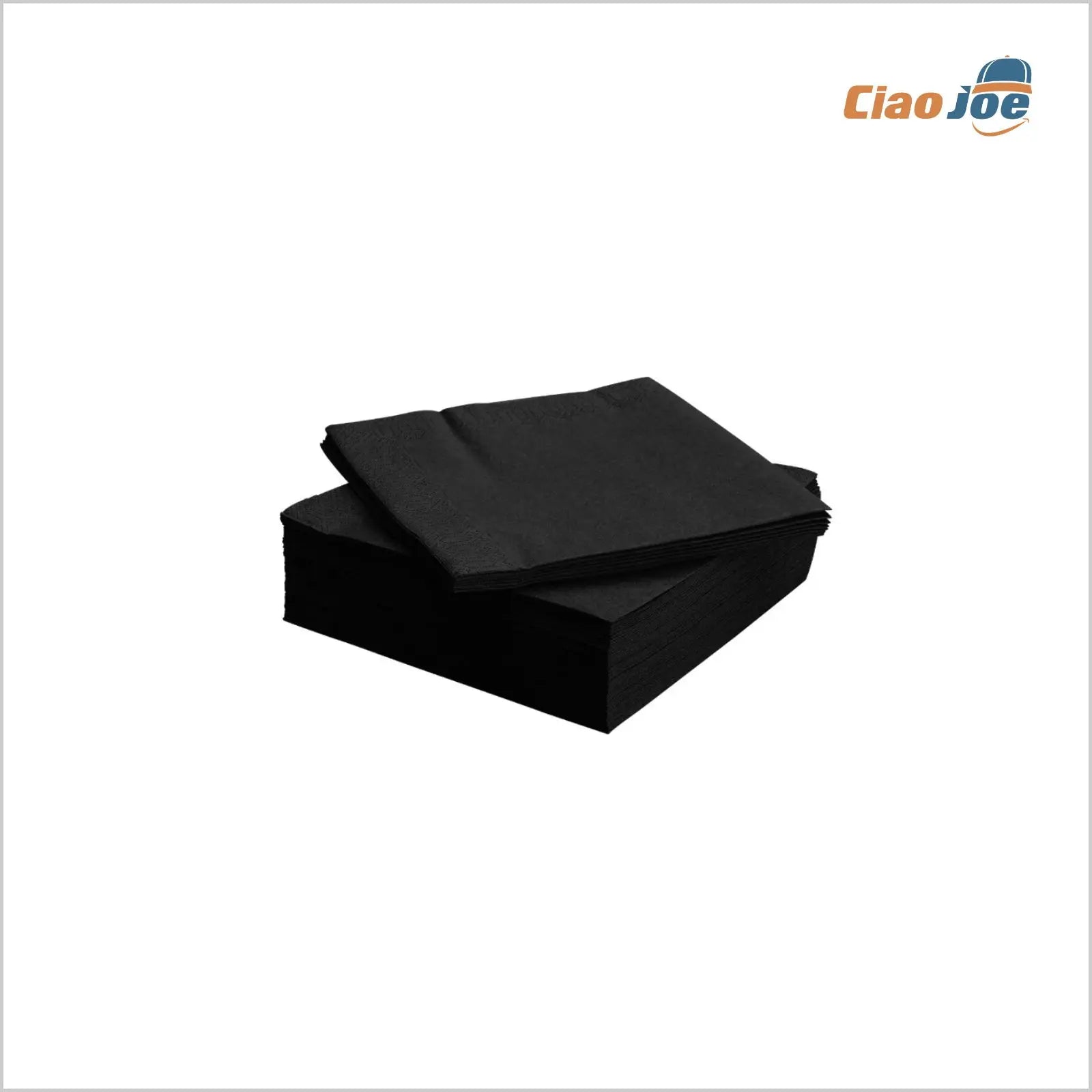 Tovaglioli Cocktail Neri 24x24 cm – Doppio Velo – 100pz - Ciao Joe