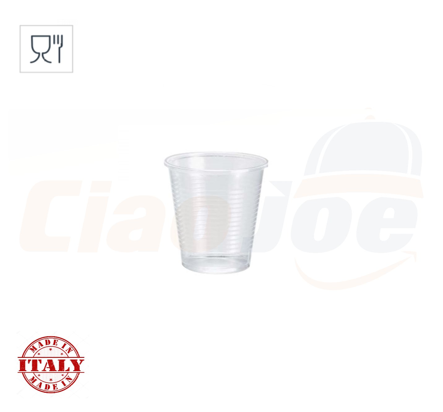 100 BICCHIERI DI PLASTICA MONOUSO 166 CC BICCHIERE ACQUA TRASPARENTE 166 ML - Ciao Joe