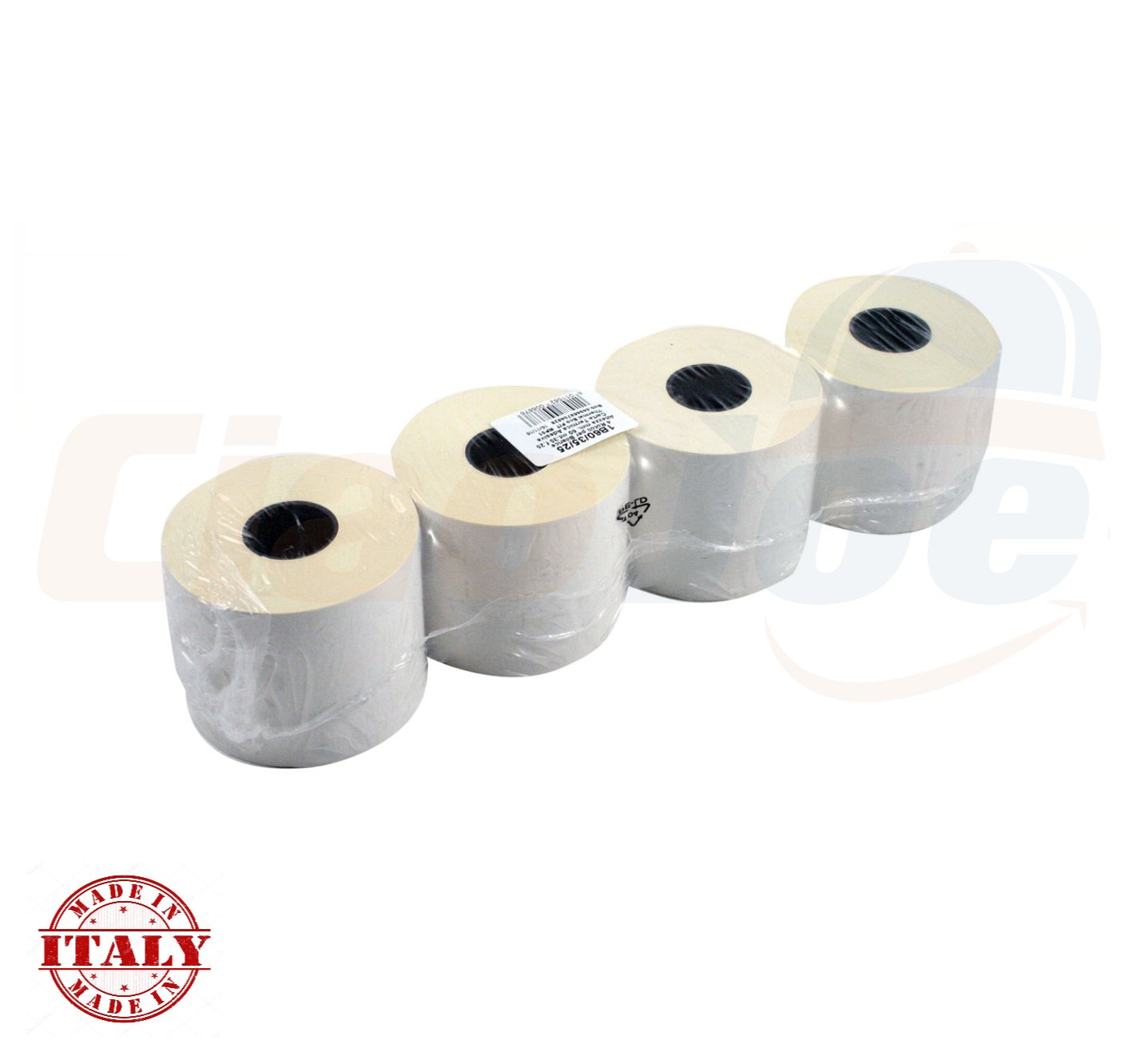 4 ROTOLI TERMICI ADESIVI MM 57 X 40 FORO 25 MM CF ROTOLO TERMICO CASSA BILANCIA - Ciao Joe