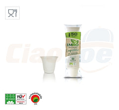 50 BICCHIERI COMPOSTABILI 80 CC BICCHIERE BIODEGRADABILE CAFFÈ BIANCO 80 ML BAR - Ciao Joe