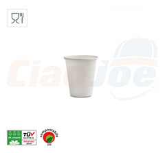 50 BICCHIERI MONOUSO COMPOSTABILI 200 CC BICCHIERE BIO ACQUA BIANCO NO PLASTICA - Ciao Joe