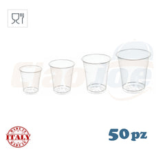 50 Bicchieri Plastica Rigida Trasparente Bicchiere Kristal trasparenti Birra - Ciao Joe