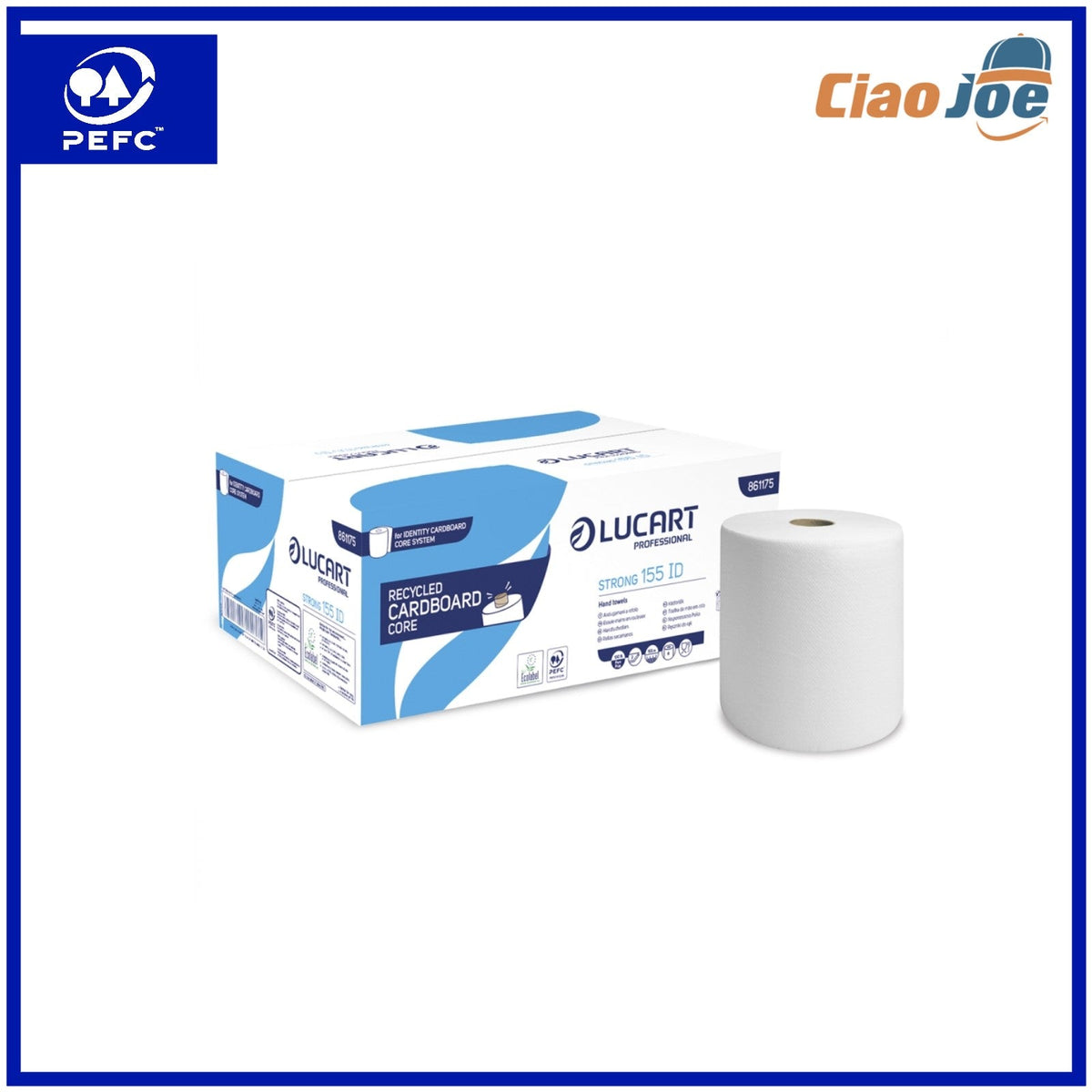 Asciugamani Lucart Strong 155ID – 6 Rotoli per Dispenser - Ciao Joe