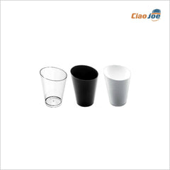 Bicchieri Conici 75 cc – Ø 50 mm, Bianco/Nero/Trasparente per Finger Food e Catering 25 pz - Ciao Joe
