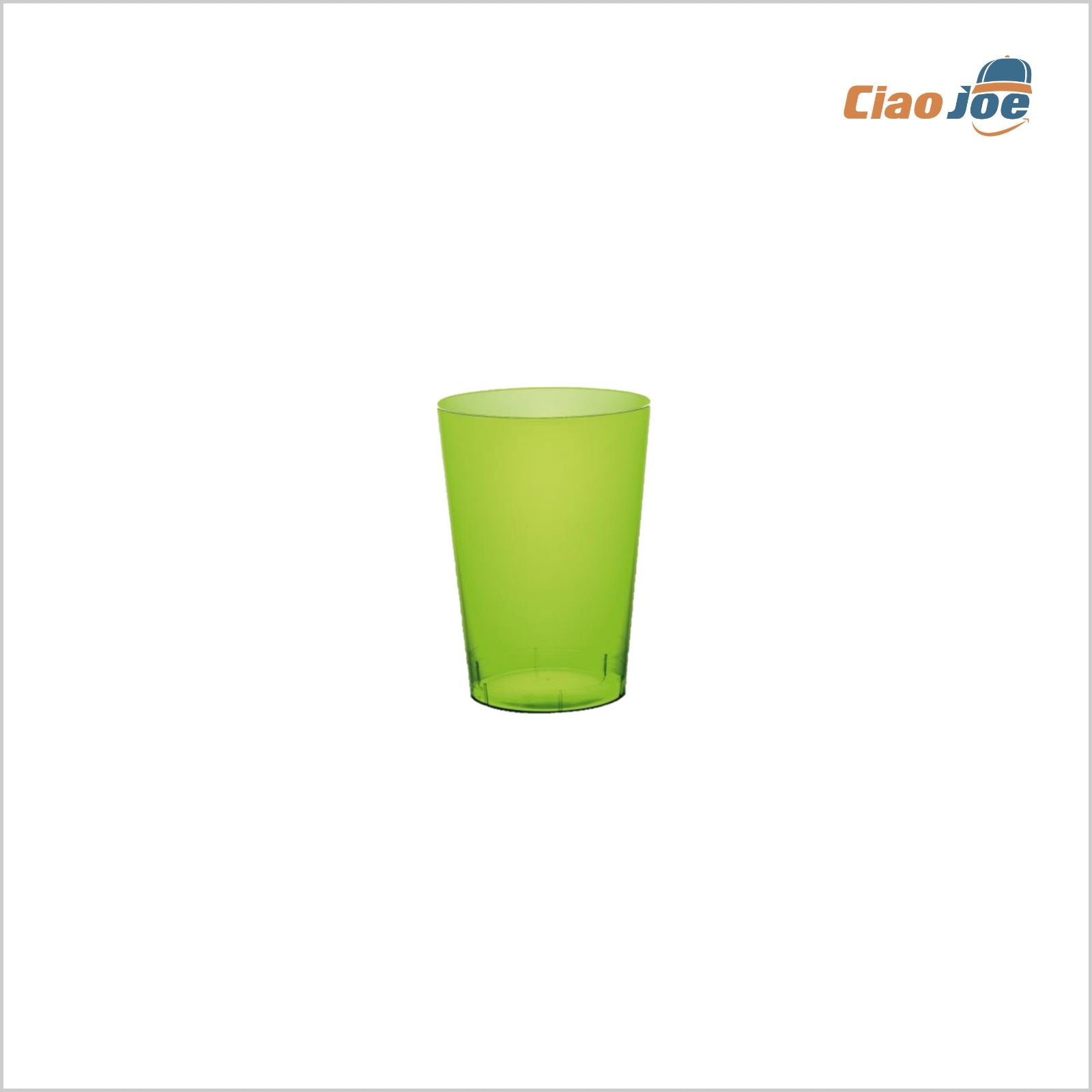 Bicchieri Rigidi da Cocktail in Plastica Verde Acido – 250 cc, Riutilizzabili 50 pz - Ciao Joe