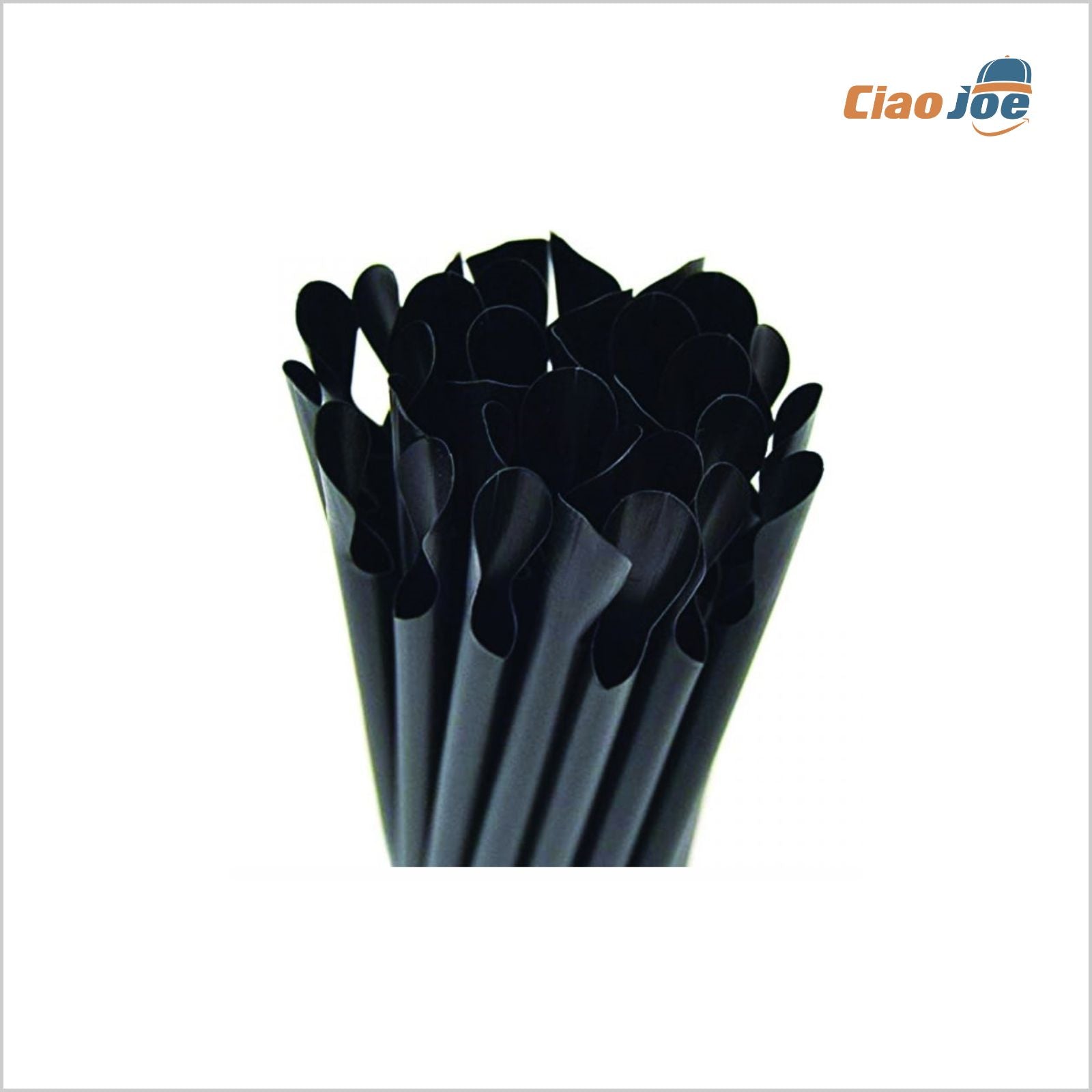 Cannucce con Cucchiaio Nere – 20 cm 250 pz, in Plastica Riutilizzabile per Granite - Ciao Joe