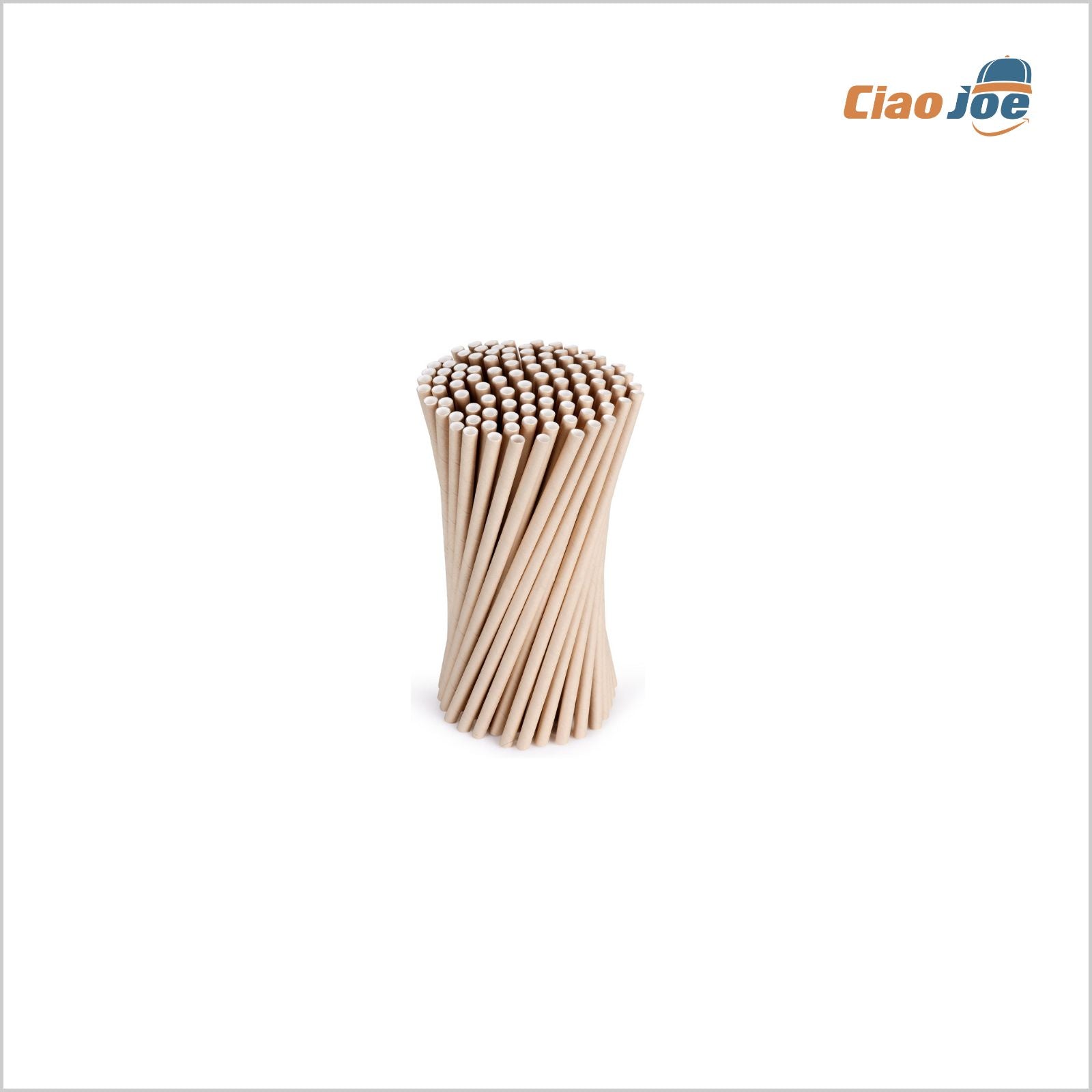 Cannucce di Carta Kraft 14,5 cm 250 pz – Ecologiche e Compostabili - Ciao Joe