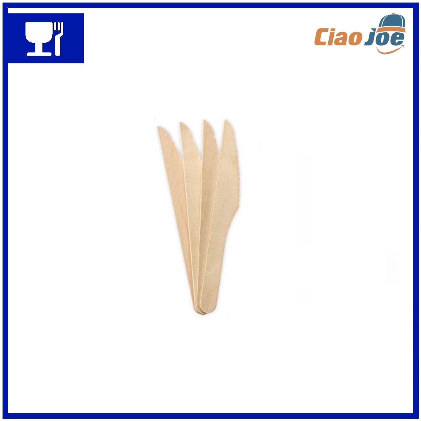 Coltelli Monouso in Legno Compostabili – 100 pz - Ciao Joe