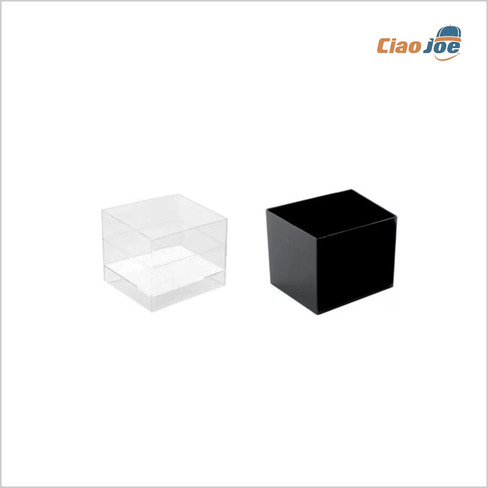 Coppetta Cube 47x47 mm 60 cc – 15 pz | Moderna Nera , Trasparente - Ciao Joe