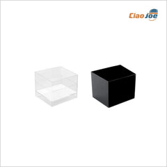 Coppetta Cube 47x47 mm 60 cc – 15 pz | Moderna Nera , Trasparente - Ciao Joe
