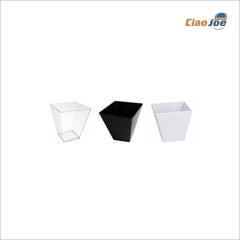 Coppetta Rombo 90 cc – 55x56 mm, Bianca/Nera/Trasparente per Finger Food e Buffet 25 pz - Ciao Joe
