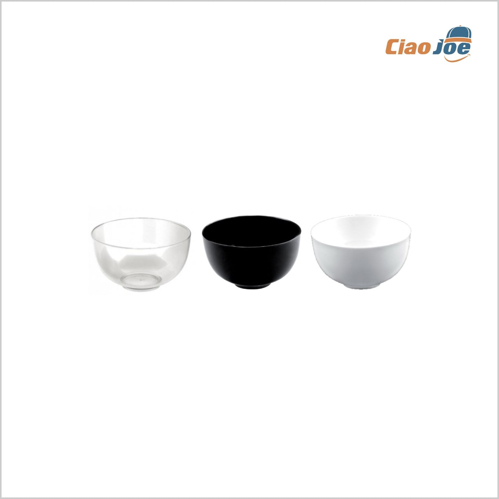 Coppetta Small 150 cc – Ø 82 mm, Bianca/Nera/Trasparente per Finger Food e Dessert 12 pz - Ciao Joe