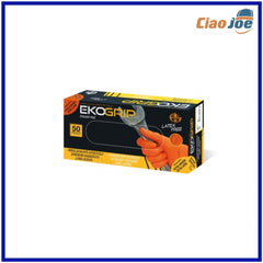 Guanti Nitrile Arancioni Full Grip – 50 pz Alta Resistenza - Ciao Joe