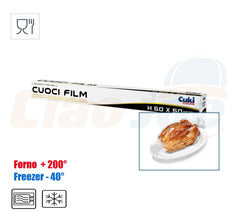 PELLICOLA CUOCI FILM CUKI in pet 50cm x 50 metri trasparente incluso laccetti - Ciao Joe