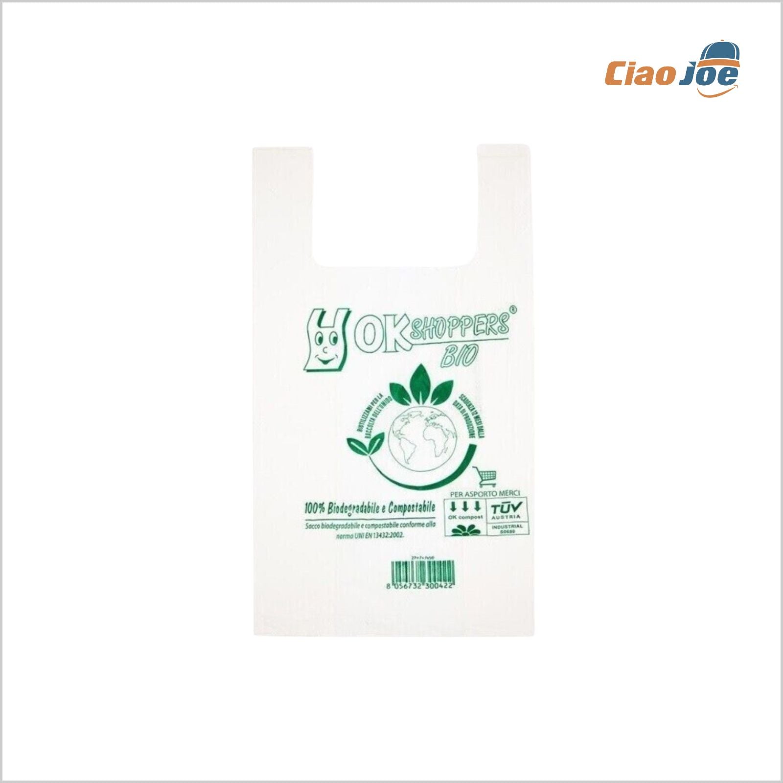 Shopper Biodegradabili 27x50 cm – 250 Buste per Spesa Umido - Ciao Joe