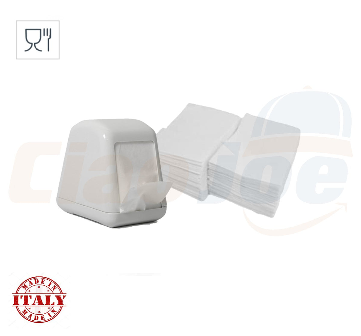 TOVAGLIOLI BAR 17x17CM BIANCO DISPENSER DISTRIBUTORE PORTA TOVAGLIOLINI - Ciao Joe