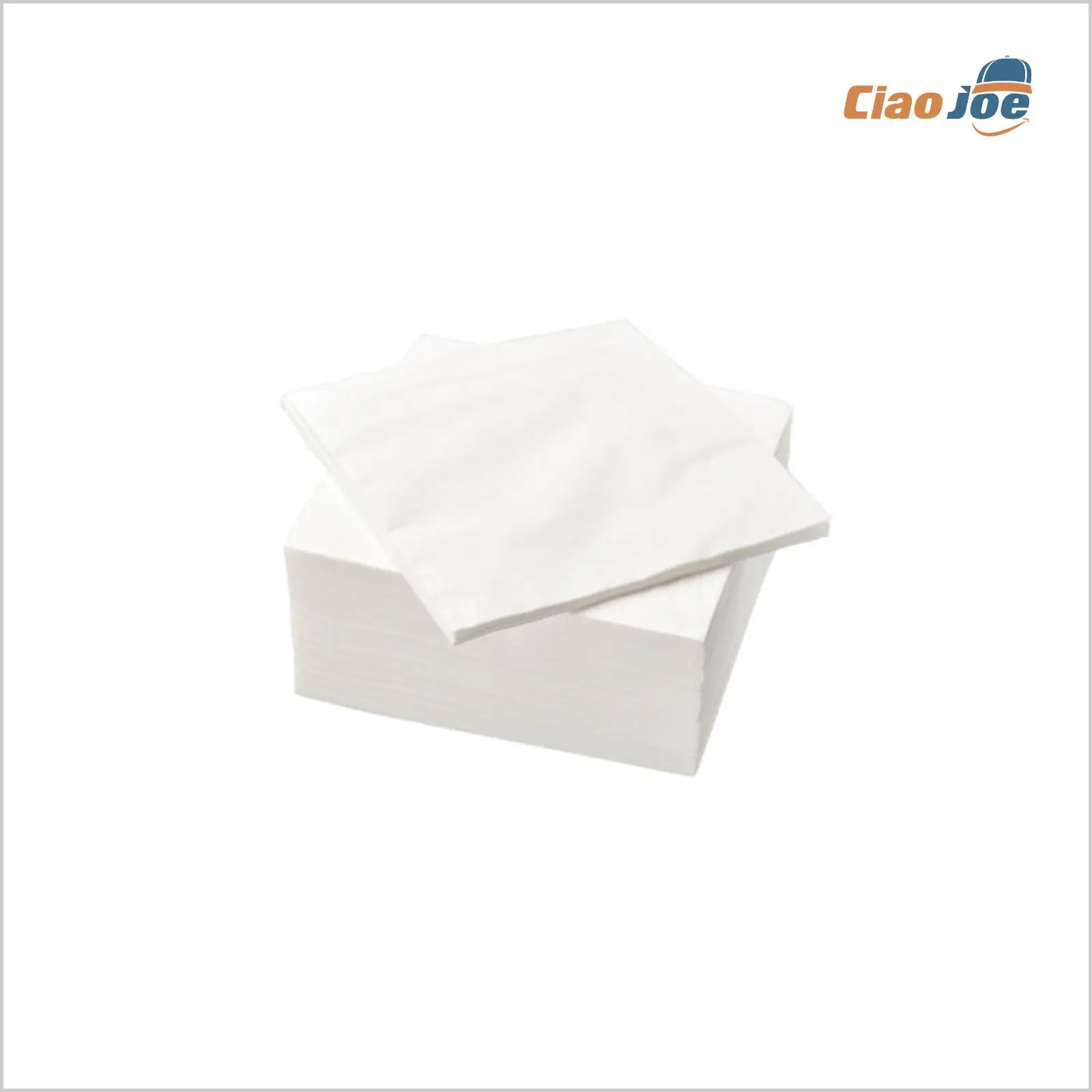 Tovaglioli Carta Doppio Velo 38x38 cm – Bianchi – Confezione da 50 pz - Ciao Joe