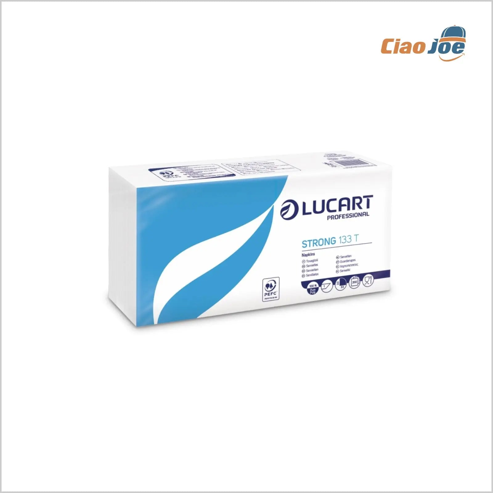 Tovaglioli Lucart Mono Velo 33x33 cm – 200pz – Modello 133T - Ciao Joe