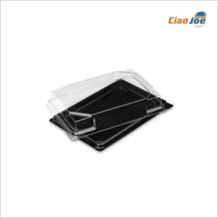 Vaschette Sushi Nere con Coperchio – 50 pz Asporto - Ciao Joe